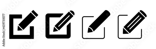 Edit icon vector. edit document sign and symbol. pencil