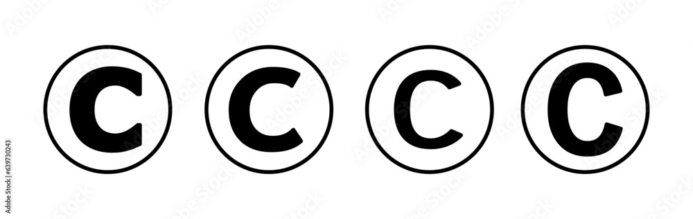 Copyright icon vector. copyright symbol Copyright icon vector. copyright symbol