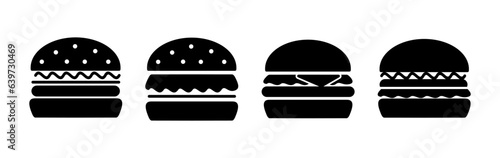 Burger icon vector. hamburger logo icon. fast food icon