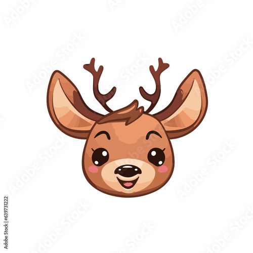 cartoon deer with happy face