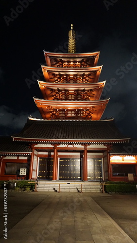 Asakusa tourism district Japan, Tokyo pagoda