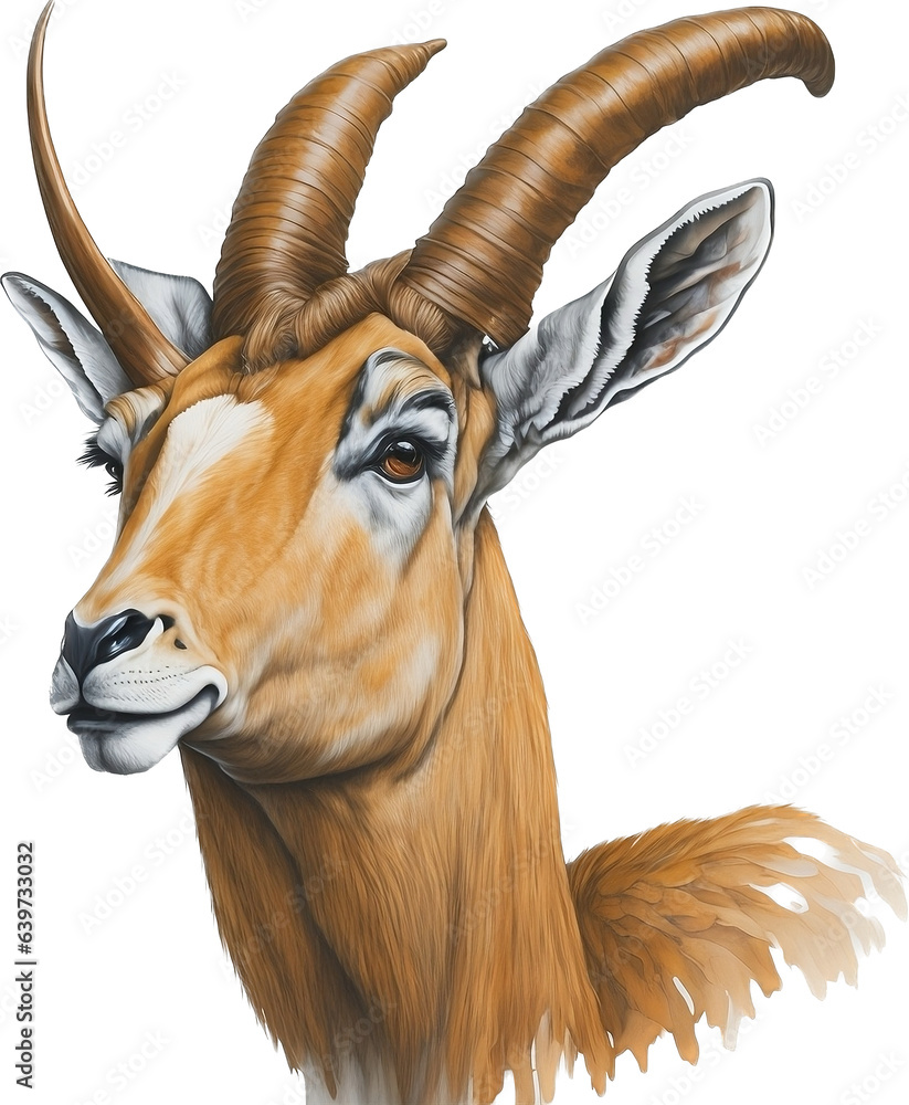 Fototapeta premium chamois head line icon