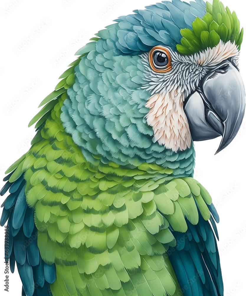 Fototapeta premium carolina parakeet head line icon