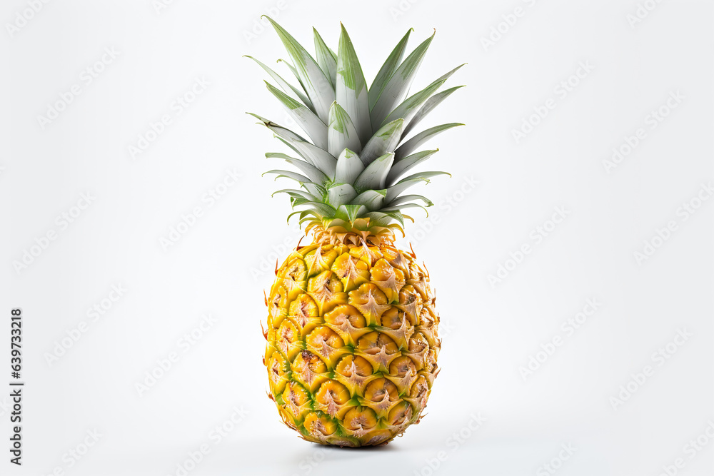 Pineapple fruit on a white background Pineapple fruit on a white background