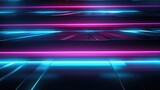 Neon beams on a darker background, styled in a light-art installation, creating a vibrant and electric visual effect that captures the essence of modern design and sophistication