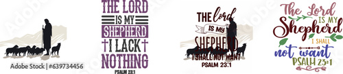 The Lord shepherd is my shepherd I shall not want, svg, vector
