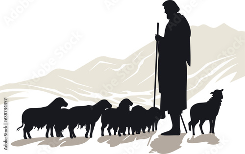 The Lord shepherd is my shepherd I shall not want, svg, vector