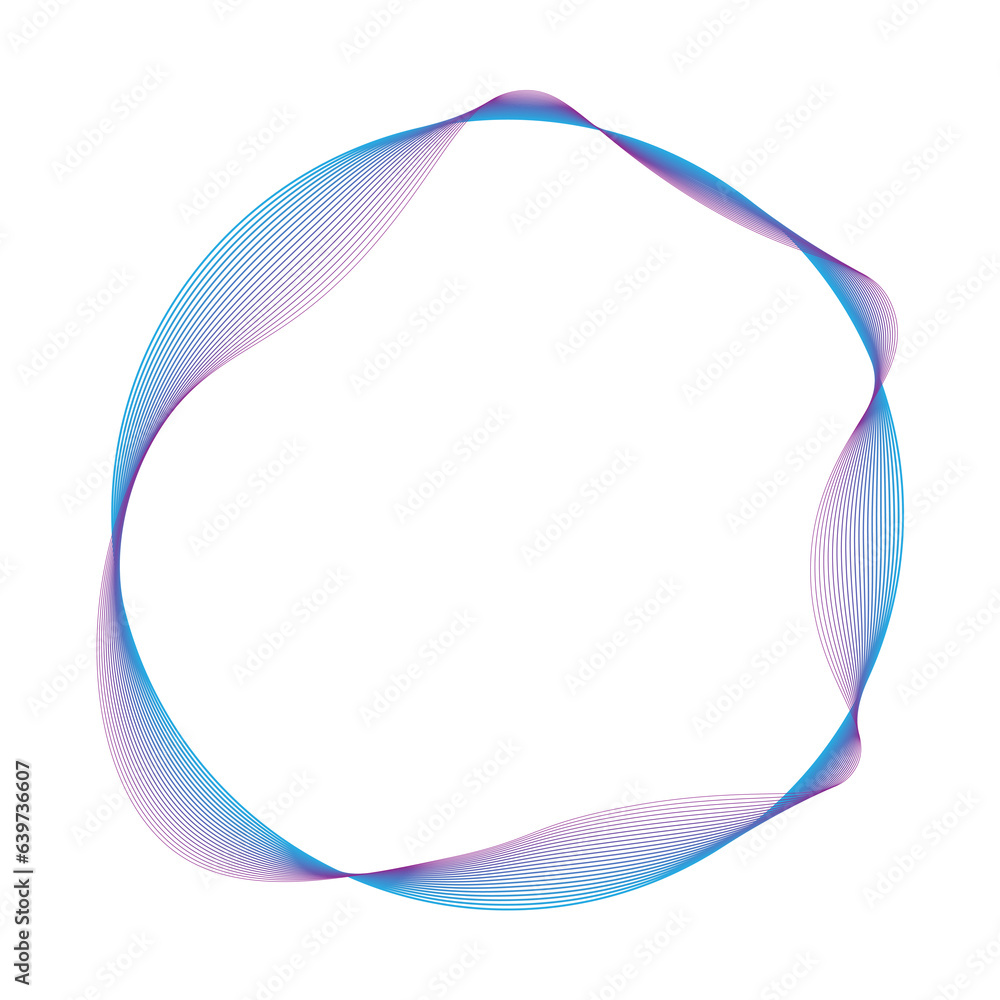 Round frame, dynamic curved lines for technology concepts, user interface design, web design. Round frame, dynamic curved lines for technology concepts, user interface design, web design.