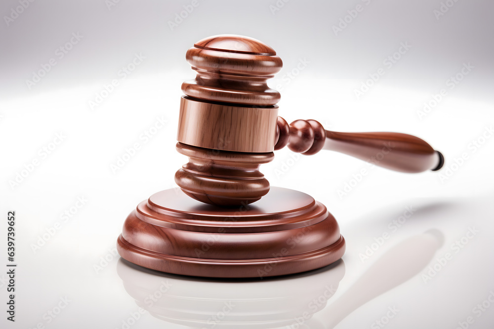 wooden gavel on a white background wooden gavel on a white background