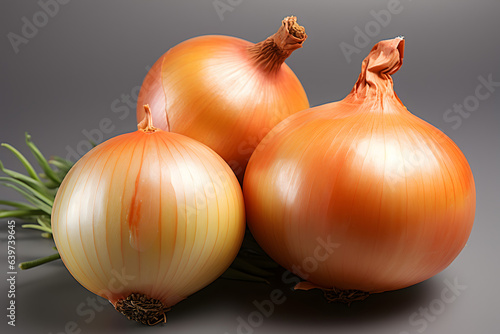 onions on a white