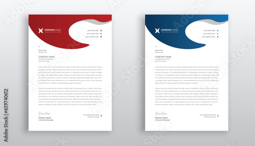 modern and minimal letterhead template design