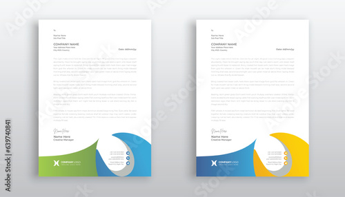 modern and minimal letterhead template design