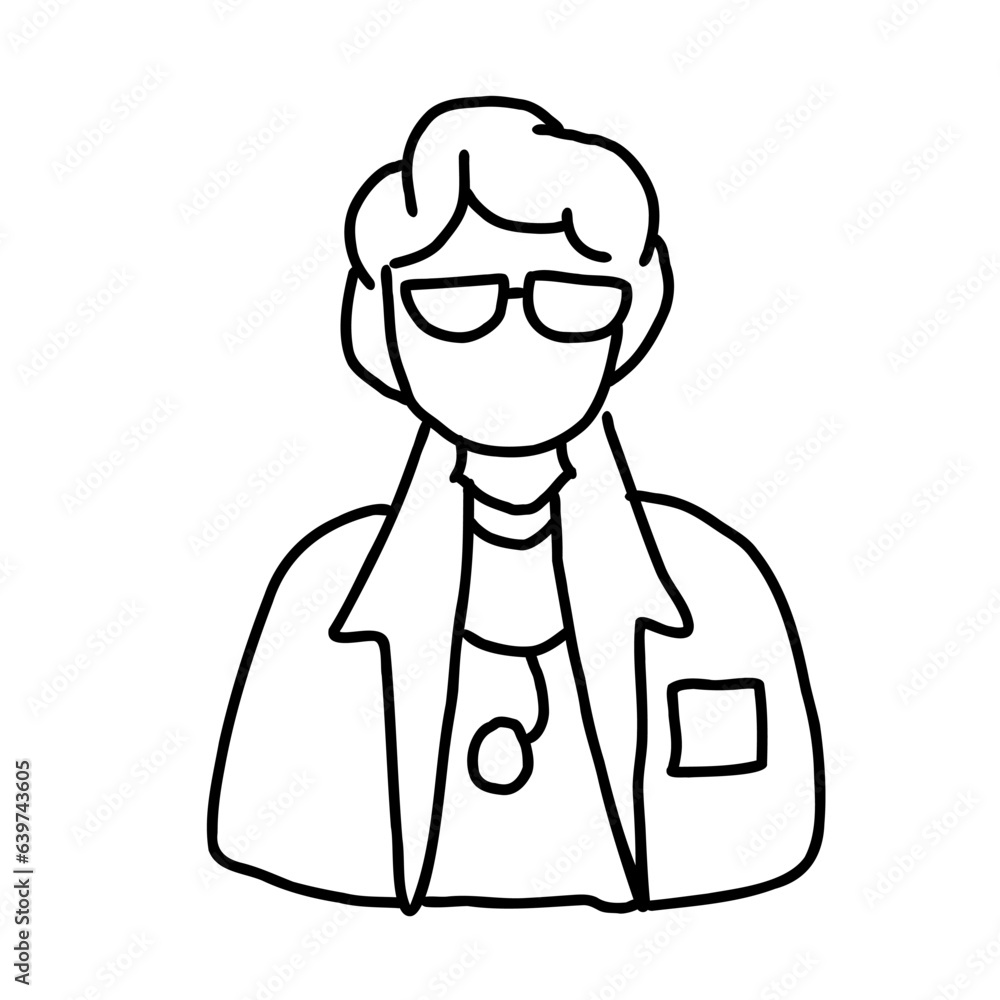 doctor of professions character outline Icons doctor of professions character outline Icons