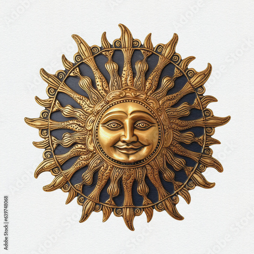 Sun God - Surya, solar deity in Hinduism. Pongal,  Makara Sankaranti - Hindu festival dedicated to the Sun God.  (ID: 639748068)