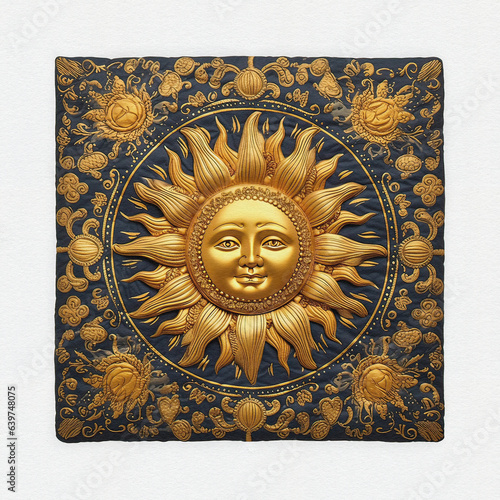 Sun God - Surya, solar deity in Hinduism. Pongal,  Makara Sankaranti - Hindu festival dedicated to the Sun God.  (ID: 639748075)