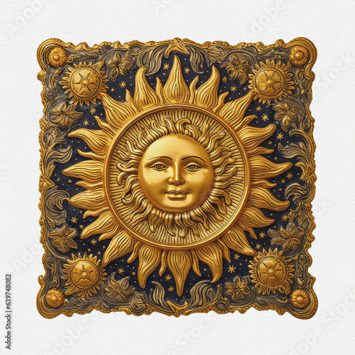 Sun God - Surya, solar deity in Hinduism. Pongal,  Makara Sankaranti - Hindu festival dedicated to the Sun God.  (ID: 639748082)