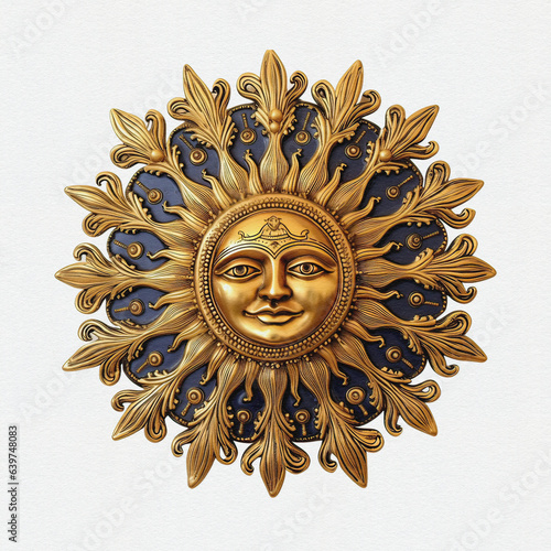 Sun God - Surya, solar deity in Hinduism. Pongal,  Makara Sankaranti - Hindu festival dedicated to the Sun God.  (ID: 639748083)