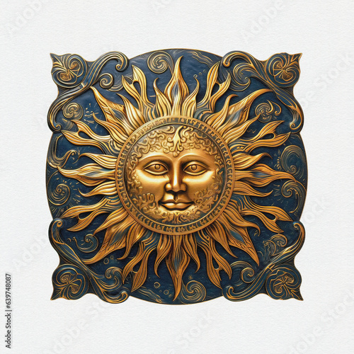 Sun God - Surya, solar deity in Hinduism. Pongal,  Makara Sankaranti - Hindu festival dedicated to the Sun God.  (ID: 639748087)