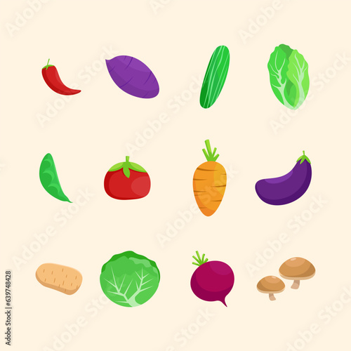 collection of fresh and healthy fruits and vegetables