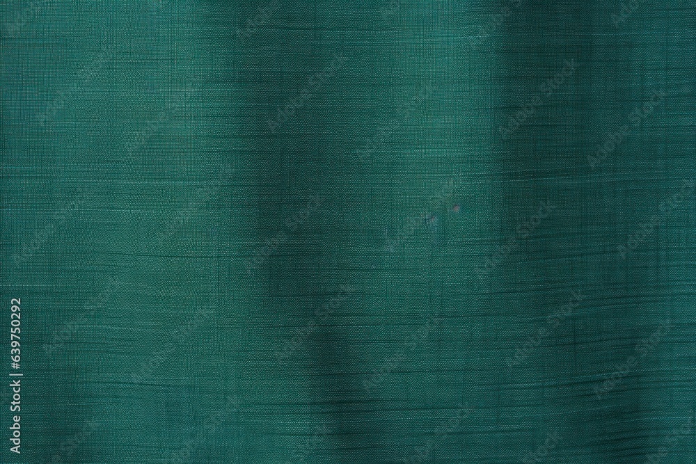 Fototapeta premium Green satin, linen textiles, jeans fabric curves wave lines background texture for web design , banner , business concept. Generative AI