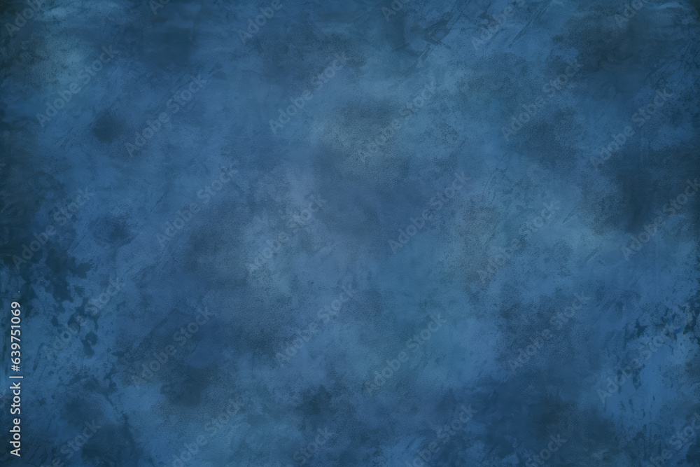 Fototapeta premium Abstract grunge decorative dark blue stucco wall background for web banner, design template, Generative AI