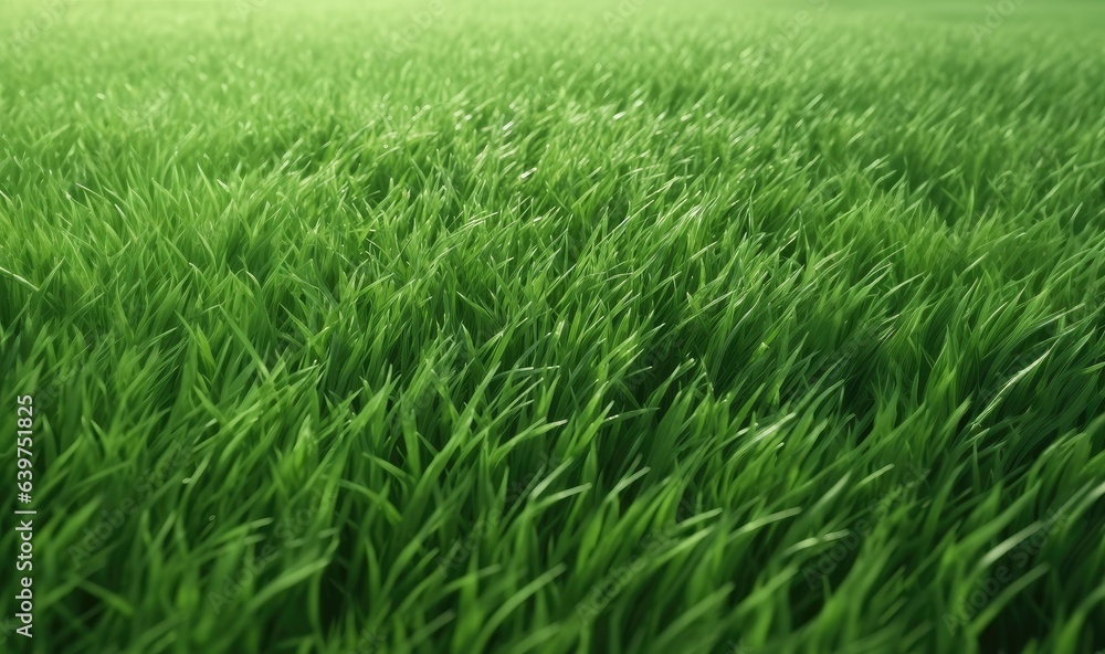 Closeup of grenn grass field background texture for web banner, design template, Generative AI Closeup of grenn grass field background texture for web banner, design template, Generative AI
