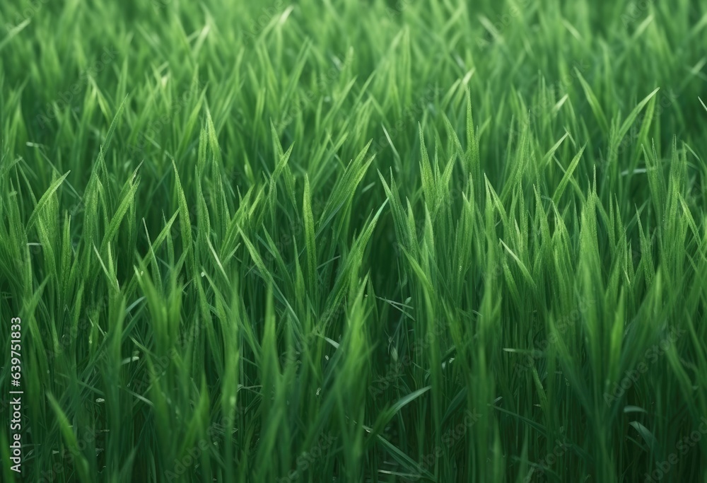 Closeup of grenn grass field background texture for web banner, design template, Generative AI Closeup of grenn grass field background texture for web banner, design template, Generative AI