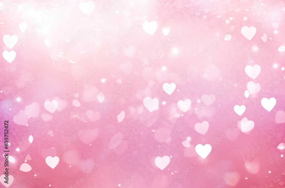 Background of Valentine's day concept. Valentines day card with pink hearts wallpaper. Generative AI Background of Valentine's day concept. Valentines day card with pink hearts wallpaper. Generative AI
