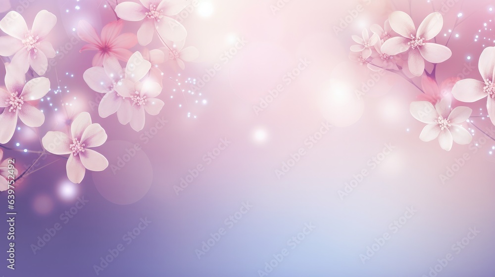 Spring flowers background for web banner, design template , Generative AI