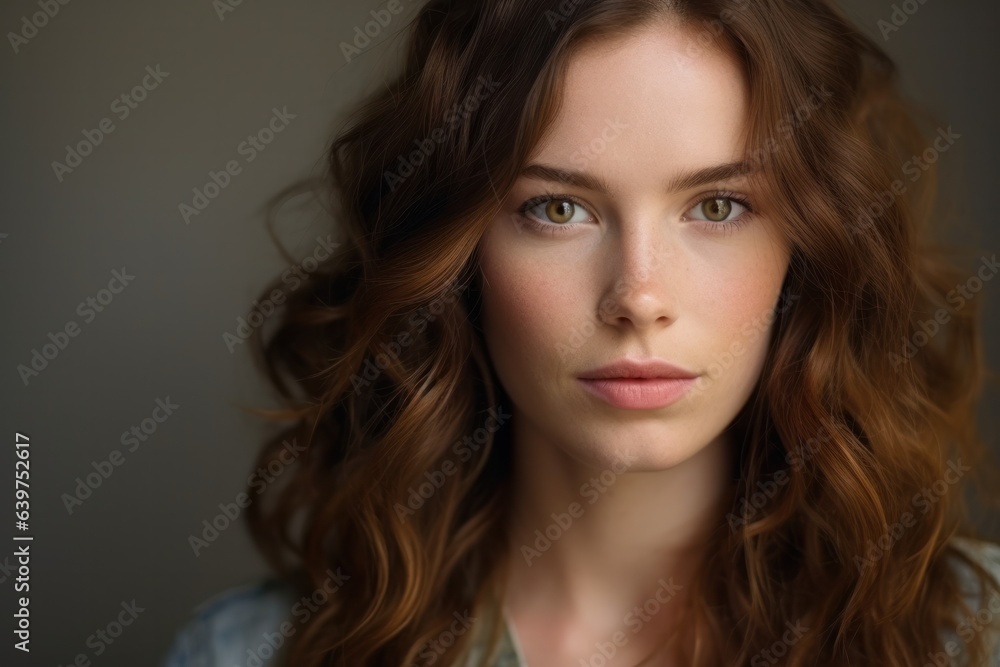 Close-up portrait of yong woman casual portrait of aucasian Asian portrait woman, Generative AI Close-up portrait of yong woman casual portrait of aucasian Asian portrait woman, Generative AI