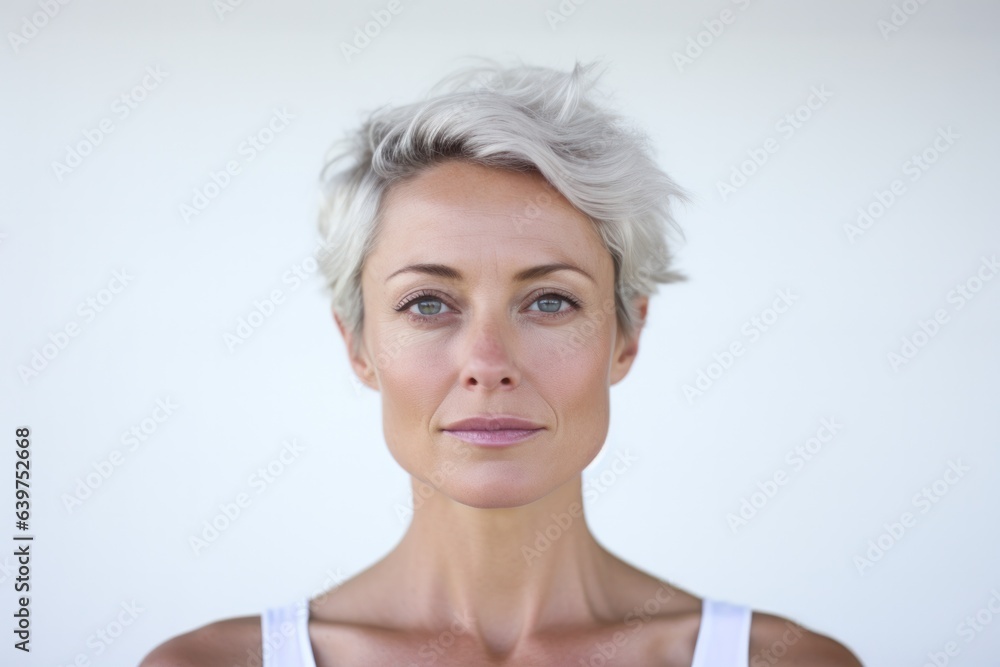 Close-up portrait of yong woman casual portrait of aucasian Asian, african american portrait woman on pastel background , Generative AI Close-up portrait of yong woman casual portrait of aucasian Asian, african american portrait woman on pastel background , Generative AI