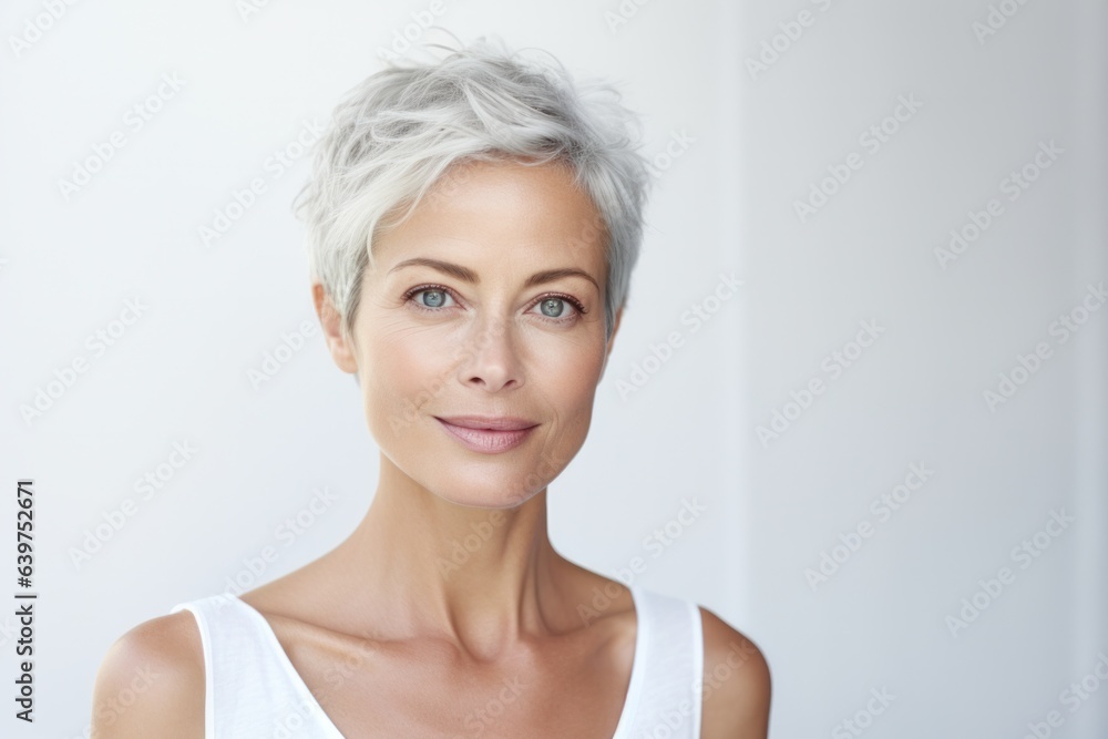 Close-up portrait of yong woman casual portrait of aucasian Asian, african american portrait woman on pastel background , Generative AI Close-up portrait of yong woman casual portrait of aucasian Asian, african american portrait woman on pastel background , Generative AI