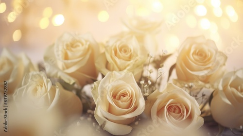 Illustration of closeup multiple rose background