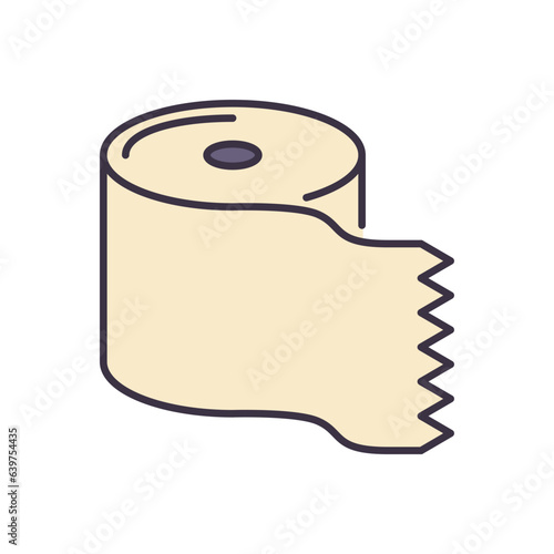 Toilet paper related vector icon. Toilet paper sign. Isolated on white background. Editable vector illustration