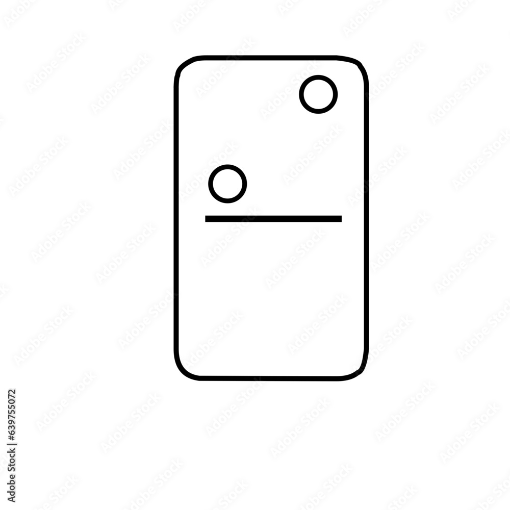 Domino game card outline Domino game card outline