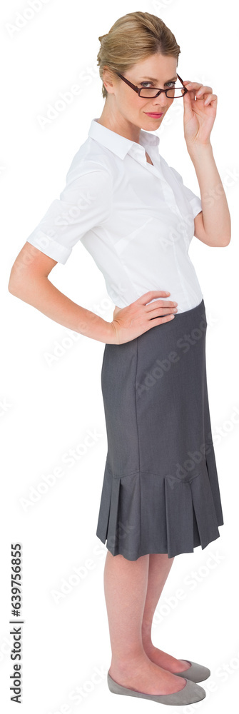 Digital png photo of caucasian businesswoman on transparent background Digital png photo of caucasian businesswoman on transparent background