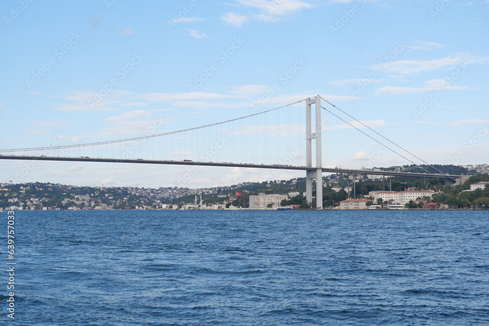 Bosphorus bridge and city scape in Istanbul, Turkey
