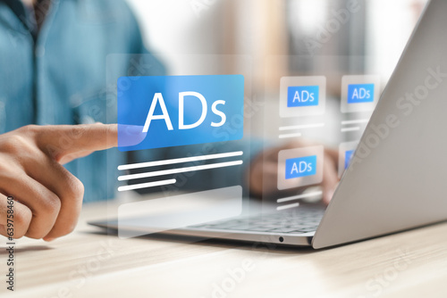 Websites with inbound ads to optimize click through rates. Digital marketing and online advertising to targeted customers. Shooting ads on cross-feeds to optimize customer engagement photo