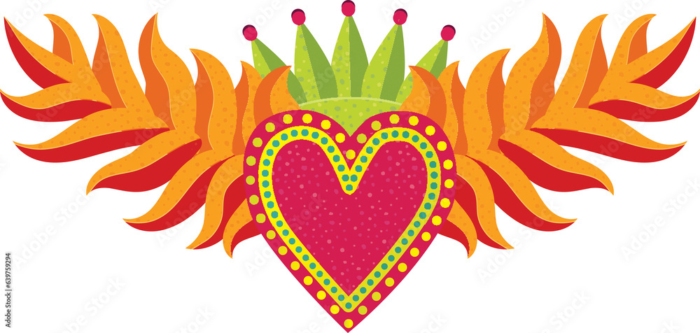 Digital png illustration of heart with crown and shapes on transparent background Digital png illustration of heart with crown and shapes on transparent background