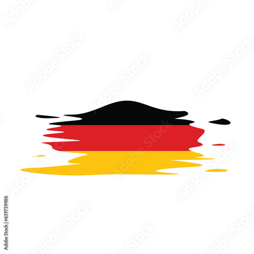 Germany State Flag Logo Vector