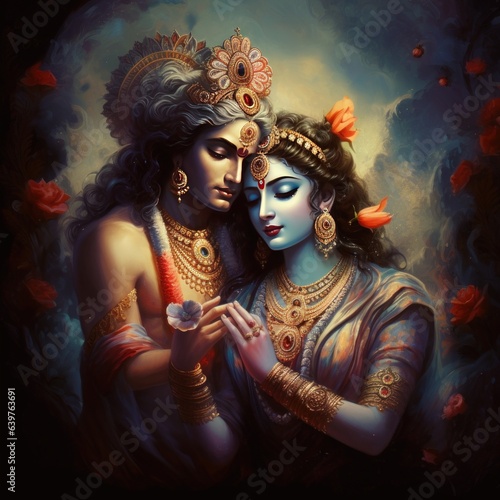 Beautiful Radha and Krishna, AI, Generative AI