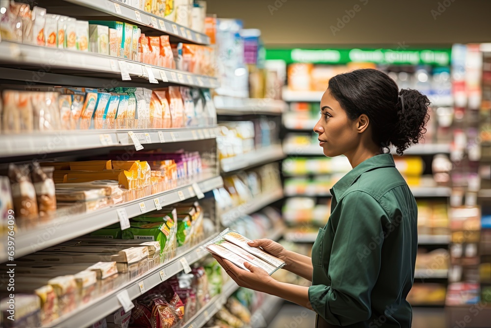 bustling convenience store, employees efficiently manage shelves, assist customers, and handle transactions.