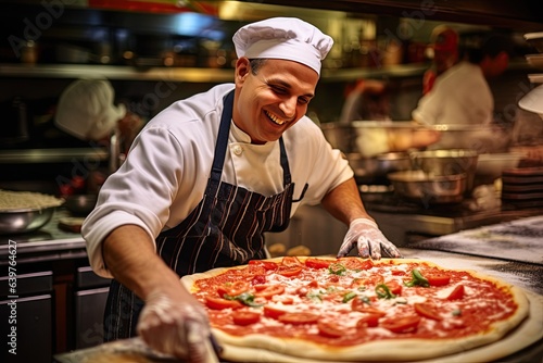  A dedicated food shop employee assembles mouthwatering hamburgers,pizza,Fried chicken, fast food with precision,Generated with AI