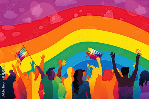 Pride Month, celebrated in June, is a time for LGBTQ+ individuals and allies to come together to promote acceptance, equality, Generated with AI
