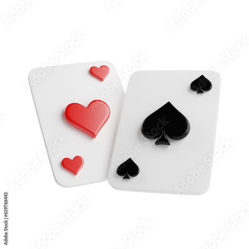 Three of Hearts and Spades photo