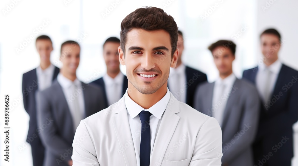 portrait of a smiling businessman on white studio background portrait of a smiling businessman on white studio background