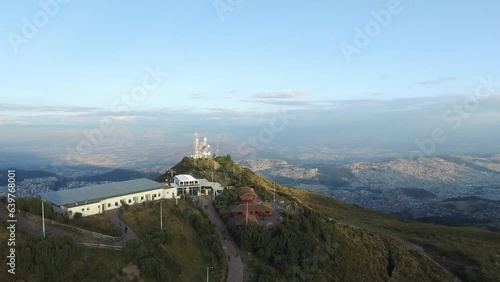 Aerial View from Quito Ecuador Teleferico City TelefériQo Pichincha Drone DJI Phantom