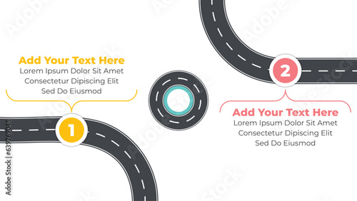 Business roadmap infographic template 