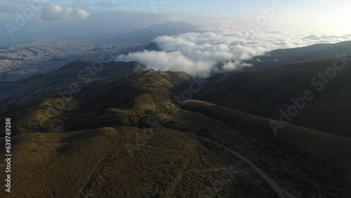 Aerial View from Quito Ecuador Teleferico City TelefériQo Pichincha Drone DJI Phantom