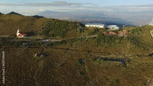 Aerial View from Quito Ecuador Teleferico City TelefériQo Pichincha Drone DJI Phantom